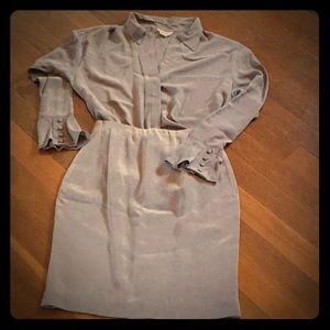 Silk Blouse & Skirt